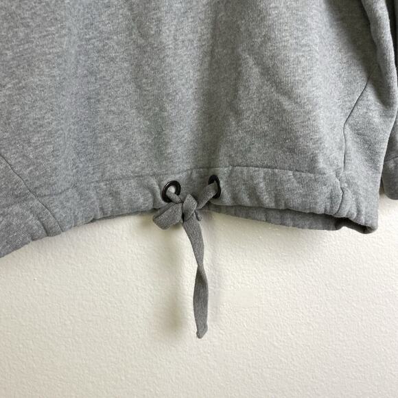 Kin by John Lewis Sweatshirt Gray Womens Small Pullover Crop Drawstring Tie - Picture 4 of 11